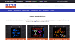 Desktop Screenshot of neonsignscustom.com