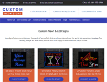 Tablet Screenshot of neonsignscustom.com